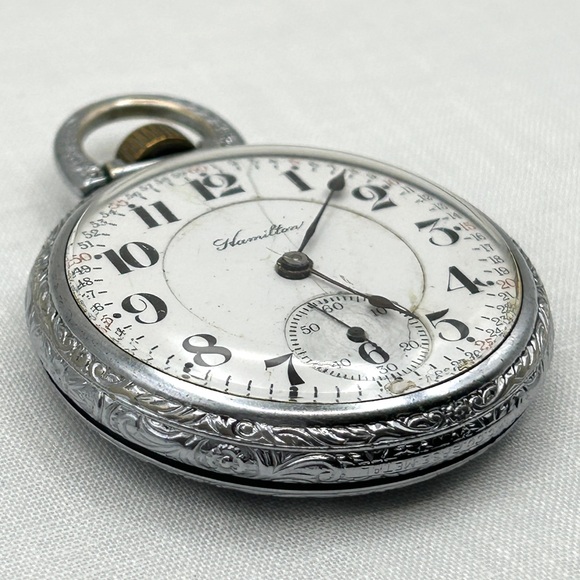 Antique Hamilton Pocket Watch 21 Jewels 992  ~Double Roller~ 1010630 AS IS - Picture 6 of 16